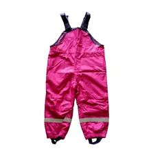 Ветрозащитный/водонепроницаемый комбинезон для маленьких девочек, штаны розового цвета, ОТ 74 до 92