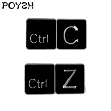 Кнопки управления клавишами CTRL+ C Ctrl+ Z эмалированная брошь черная копия напоминания контрольная булавка с отворотом ювелирные изделия для компьютера ИТ-работников значок