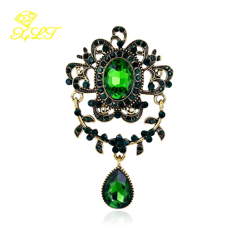 Broche De Cumpleaños Para Mujer Con Corona De Diamantes - Aleación De Zinc Dorado, 7.5 X 5 Cm, Ideal Para Fiestas