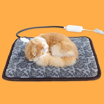 

New Winter Dog Bed Pet Dog Cat Heating Pad Indoor Warming Mat 45*45cm Waterproof Warmer Pet Mat Bed for Dogs Cats