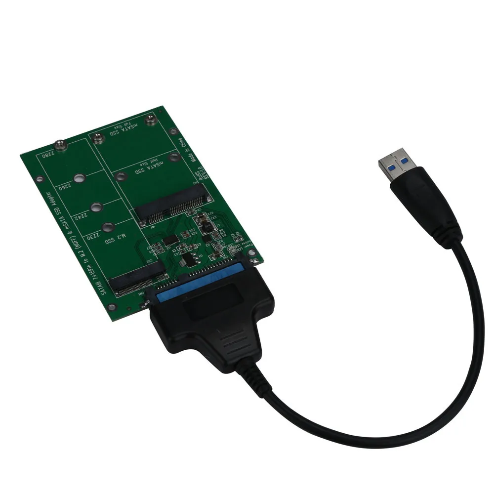 2 in 1 Mini PCI-E Lane M.2 And mSATA SSD To SATA III 7+15 Pin Adapter F730 | Компьютеры и офис
