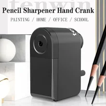 

Tihoo Pencil Sharpener Hand Crank with Container Professional for Children Painting Artist Stationery School Supplies Tenwin Art
