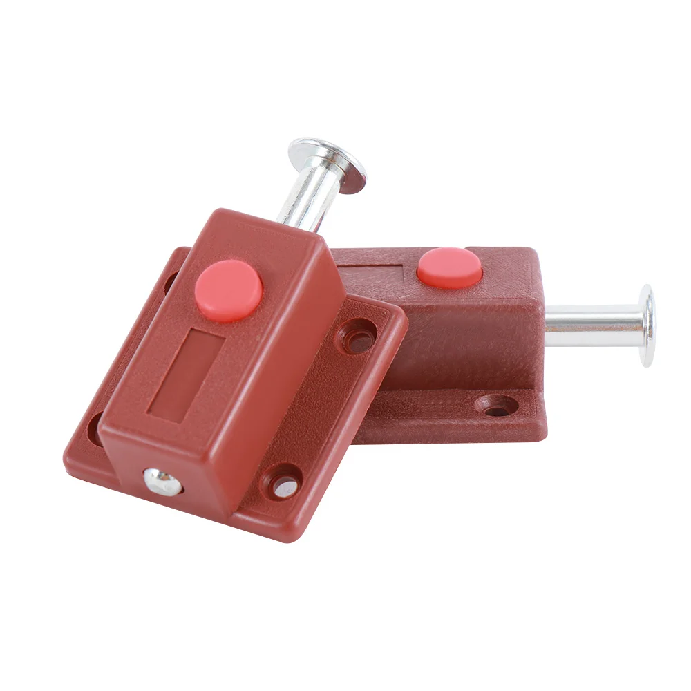 2pcs Window Push Button Spring Load Automatic Door Bolt Latches