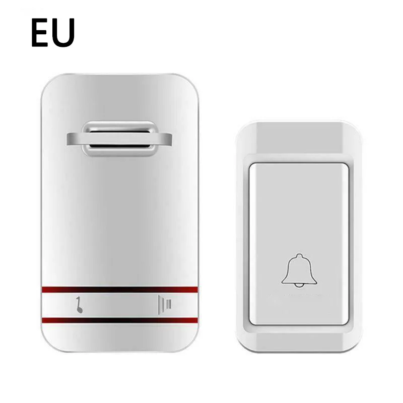 

2020 New Wireless Waterproof Doorbell Remote Control Smart Home Hotel Wireless Door Ring US EU UK Plug