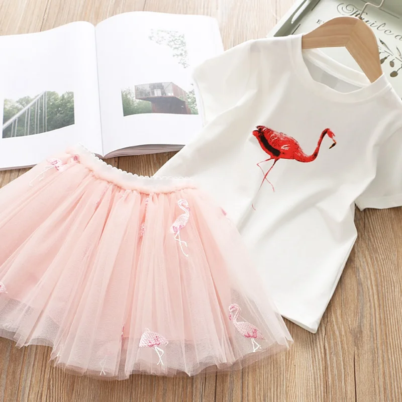 2 до 6 лет летние платья для детей, для девочек, дизайн в форме единорога модельные туфли Фламинго вечерние платье сказочной принцессы; костюм для девочек; Кружевное платье-пачка; одежда для малышей