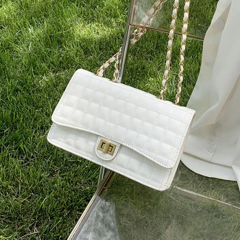 

French Design Fashion Simple Diamond Square Bag Elegant Shoulder Bag Handbag Crossbody Bag Width 25cm Height 15cm Thickness 6cm