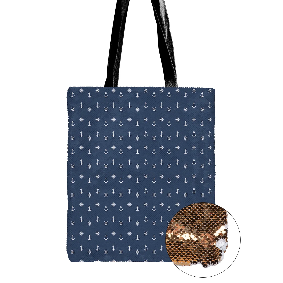 Cartoon Pirate'S Anchor Shoulder Bag New One-Shoulder Canvas Double-Sided Cloth Recyclable Large-Capacity | Багаж и сумки