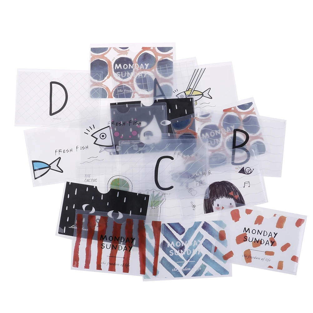 1/3Pcs Cartoon Cute PVC Card Holder Protector Bus Card Case Student Bank Credit Card Protective Cover for Girls