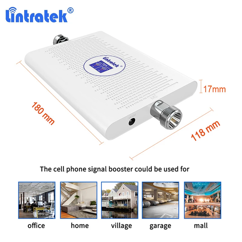 린트라텍 밴드5 850 신호 증폭기 LTE 4G 1700 셀룰러 부스터 GSM 2G 3G CDMA PCS 1900 휴대폰 증폭기 풀 키트 70dB