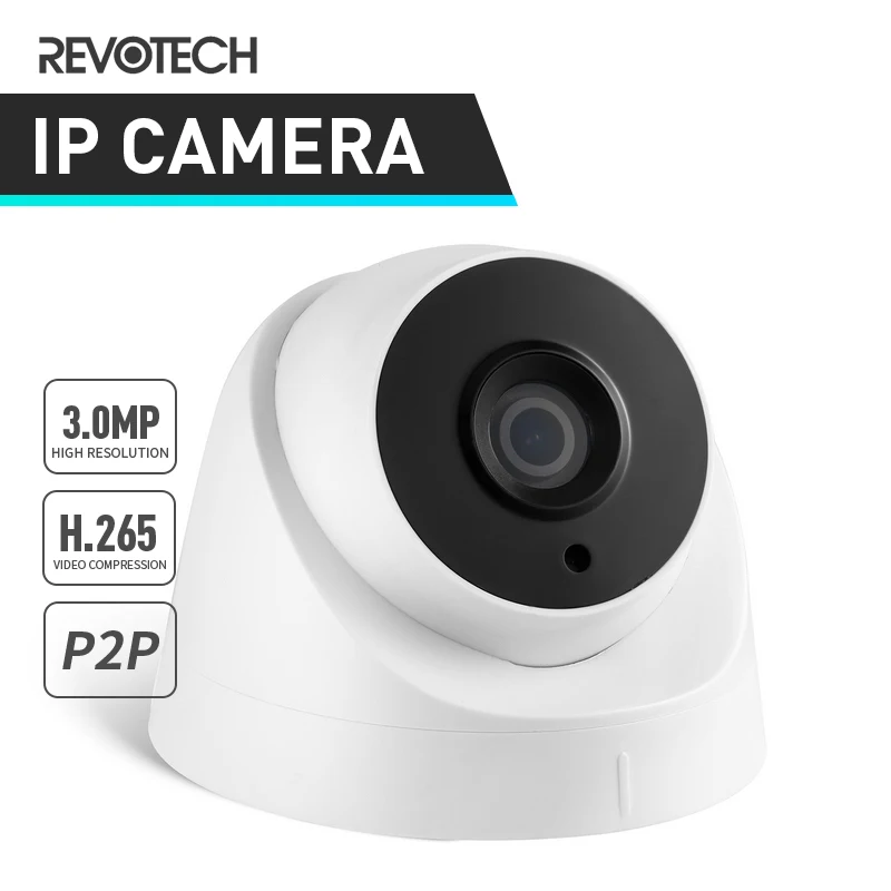 IP камера ночного видения H.265 3 Мп 1296P/1080P светодиодсветодиодный комнатная