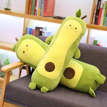 

Big Size 90cm Plush Avocado Pillow Food Plush Toys Stuffed Fruit Plants Dolls Soft Long Pillow for Girl Gift Sofa Cushion
