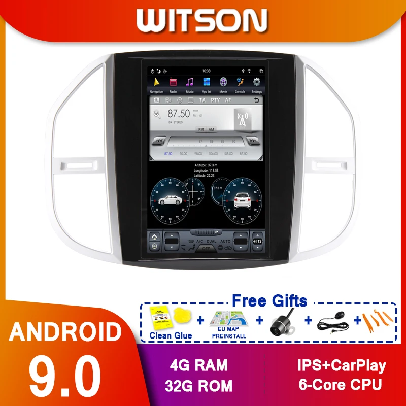 

WITSON Tesla Style Vertical Screen Android 9.0 For Mercedes Benz Vito Car Radio Automotivo Multimedia Player Navigation