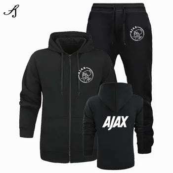 

2020 new sportswear fashion AJAX hoodie men's sportswear two-piece cotton fleece thick hoodie + pants sports suit male