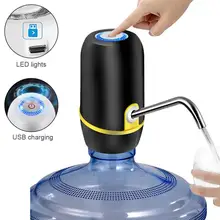 Touch-tone Wireless Rechargeable Electric Dispenser Water Pump with USB Cable / Blue Light for 4.5L- 18.9L Barrelled