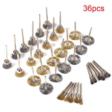 36 шт. набор кистей для полировки проволоки колесная дрель шлифовальная машина из нержавеющей стали мини роторные инструменты удаление дерустирования полировка Нескользящая сварка