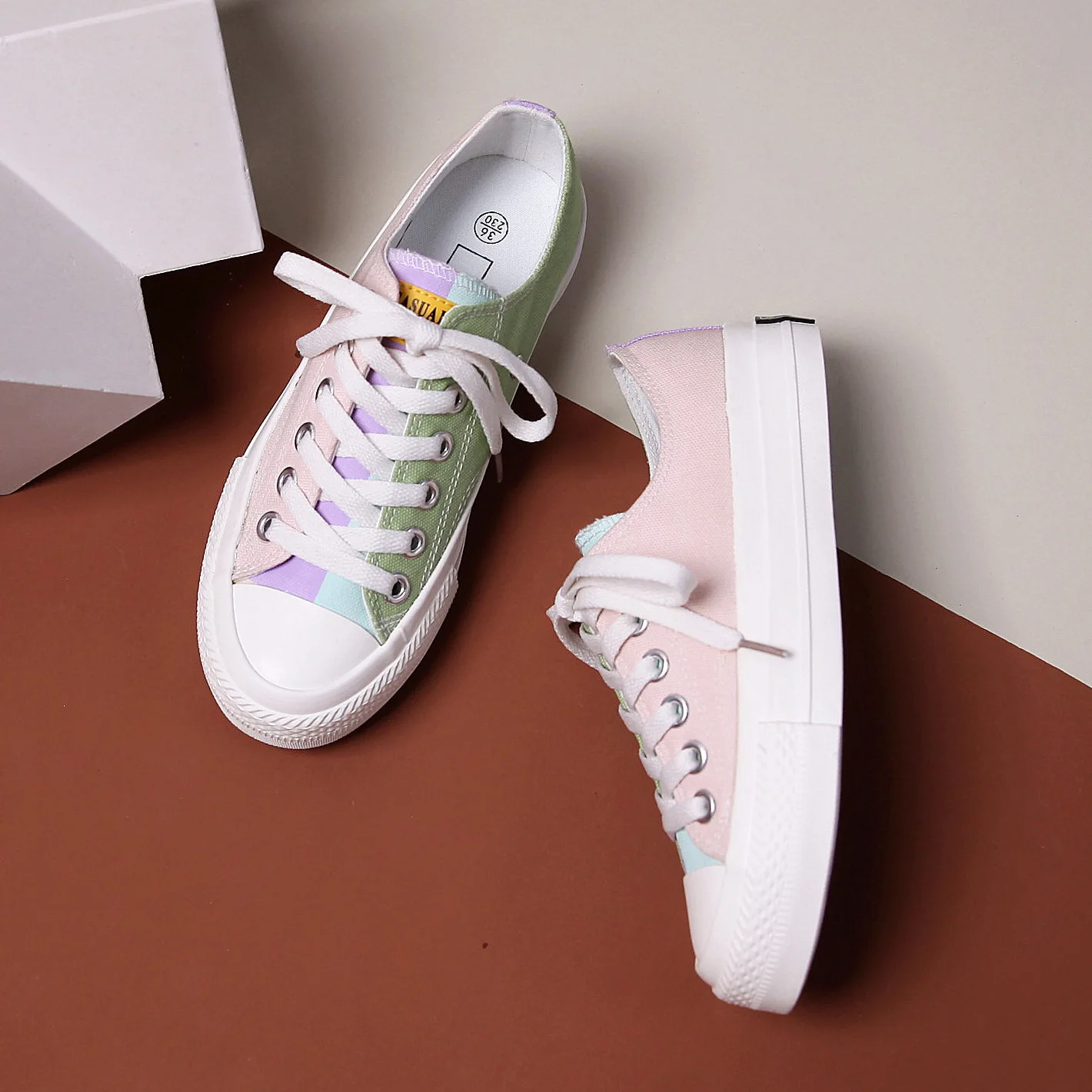 

Fashion Canvas Sneakers 2020 Spring New Breathable Comfort Trendy Women's Shoes Female Sports Flats Casual Shoes Women