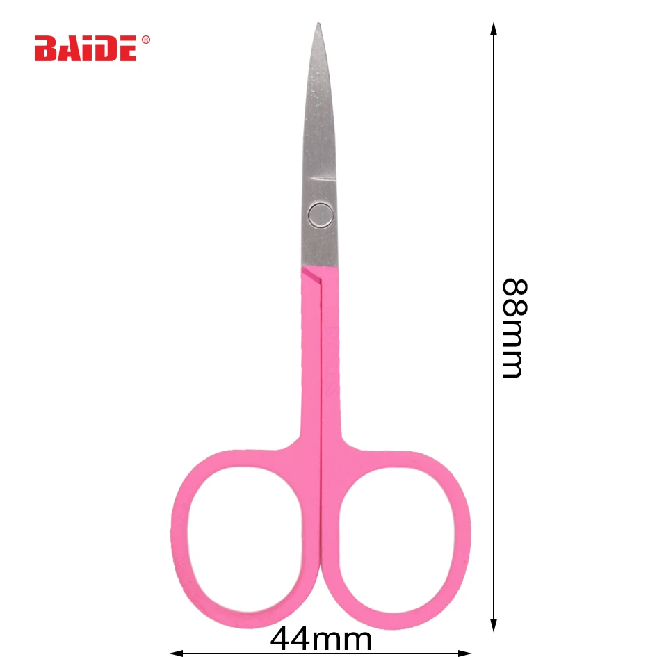 

88 x 44 Professional Nail Scissor Manicure Tool For Nails Eyebrow Nose Eyelash Cuticle Scissors Curved Pedicure Sciss 120pcs/lot