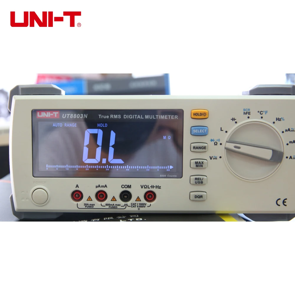 UNI T UT8803N Настольный верхний мультиметр DMM True RMS EBTN DCV/ACV/DCA/ACA Омметр индуктивность