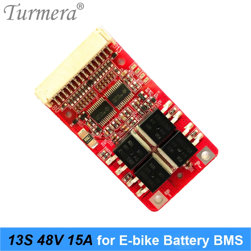 13S 48V E-bike Li ion battery 18650 BMS 15A for electric bike battery 48v 46.8v 54.6v e-scooter battery use Turmera 01