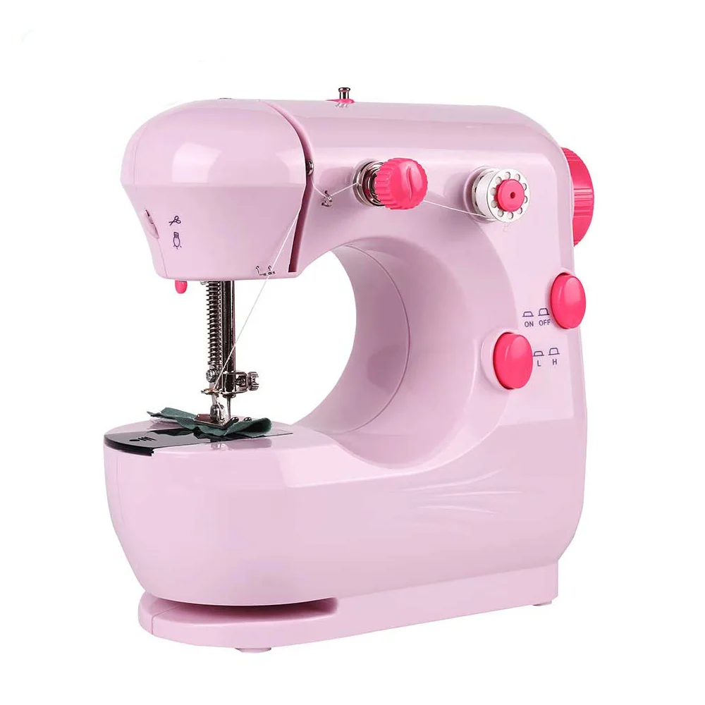  Máquina de coser para principiantes, mini máquina de coser con  12 puntadas integradas, máquina de coser de mano para niños, velocidad  ajustable e ideal para principiantes, color rojo : Arte y