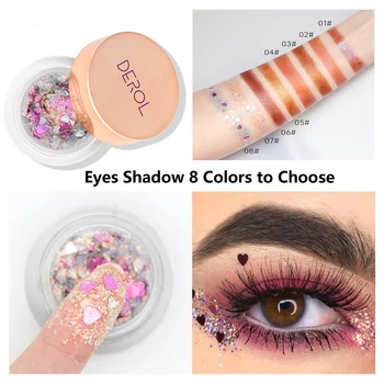 

Sequined Eyeshadow Matte Makeup Glitter Waterproof Mashed Potato Eye Shadow Cosmetics Long Lasting DEROL Cheap