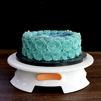 

1pc Plastic Rotating Cake Turntable Platform Cake Decorating Stand Platform Cake Decorating Kitchen Tool (Assorted Color)