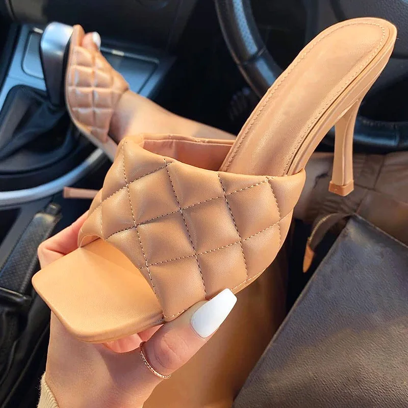 Zapatos de tacón alto cómodos para mujer, Sandalias de tacón alto Boca de pescado, de talla grande 43, para verano
