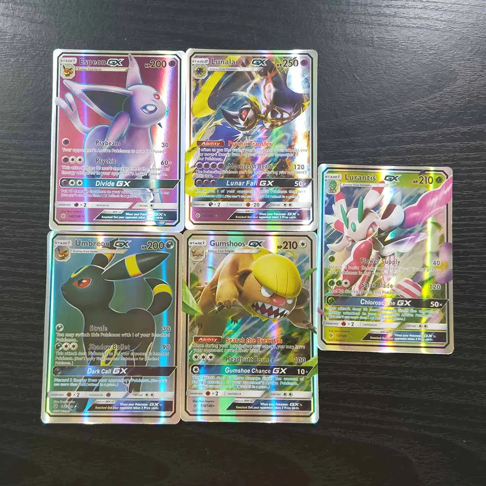 Коллекция TAKARA TOMY, битва сияющая карточная настольная игра, детские игрушки, подарки, Карты Покемон, 100 шт., флеш-карты, 94 GX 6, тренажер