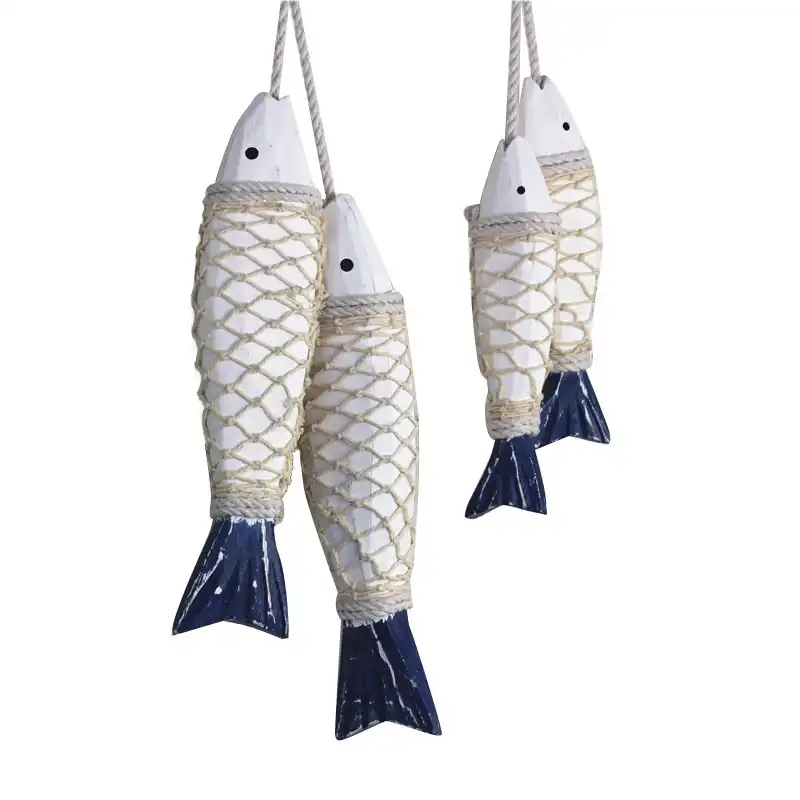 wooden hanging fish