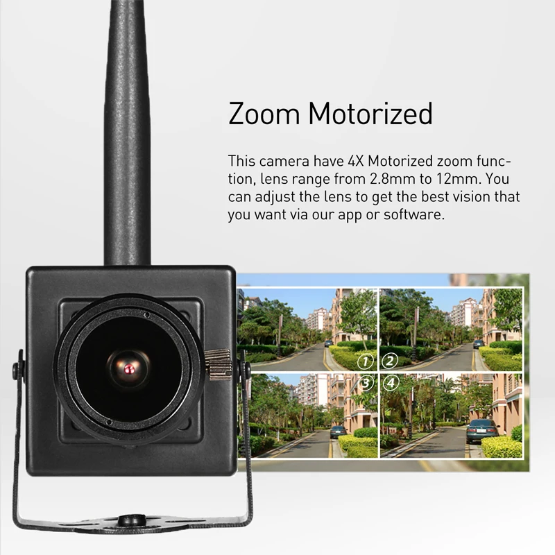 H.265 WIFI 3MP мини IP камера 2 8 12 мм ручной зум металлическая видеонаблюдения P2P со