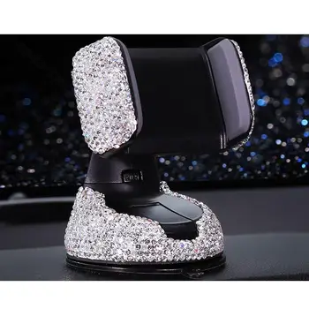 

Car Vehicle Cellphone Stand Luxury Rhinestone Bling Phone Holder Air Vent Mount Bracket Universal for iPhone/Android Smartphone