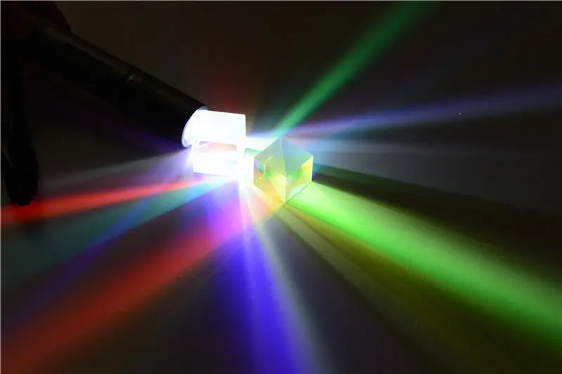 2 шт. 34x34x36 мм образовательная Призма дефектный крест дихроический X Cube RGB