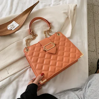 

Women's bag 2020 summer new fashion single shoulder messenger bag Korean version of the diamond chain bag