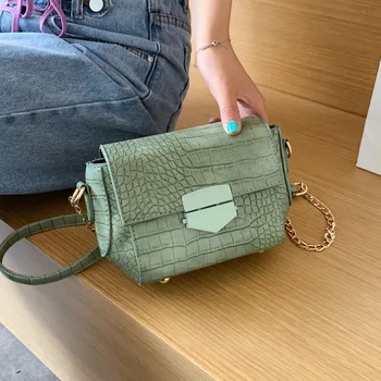 

Mini fashion crocodile pattern Crossbody Bags For Women 2020 Chain Messenger Shoulder Bags Ladies Purses and Handbags Cross Body