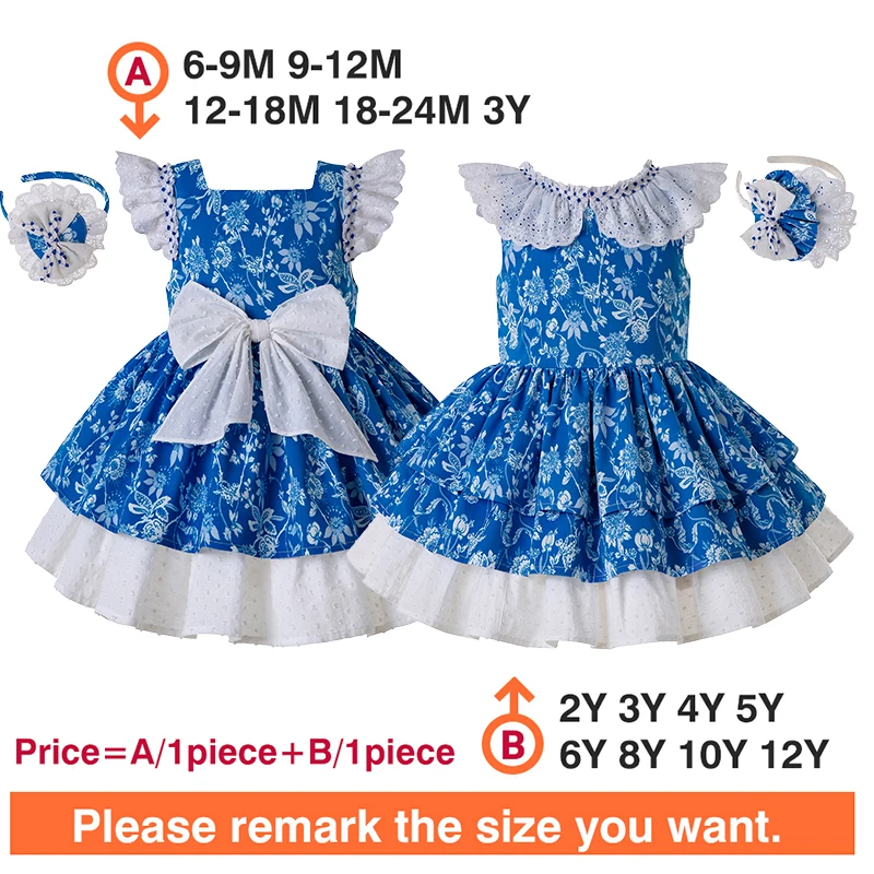 

Pettigirl Princess Dresses for Girls Baby Suits Floral Print Summer Elegant Party Dress 2 pcs Sets Children Outfits Kid Clothing