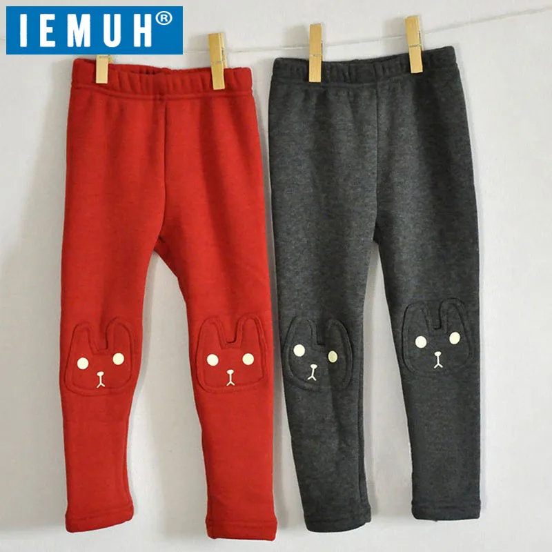 

IEMUH Winter Girls leggings Children Pants cotton Autumn Kids Baby Toddler Thick Fleece Warm pants for girls trousers Kids pants