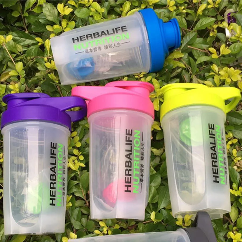 New 400ml 500ml Portable Herbalife Nutrtion transparent bicycle Leak-proof Sports Unbreakable Plastic Water Bottle Wholesales