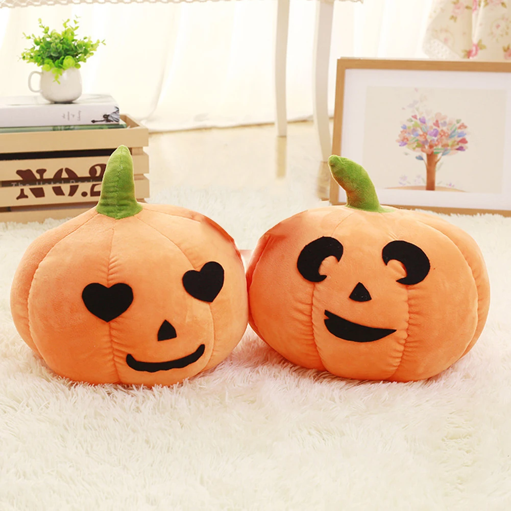 22/45cm Kawaii Pumpkin with Hat Plush Toy Halloween Stuffed Doll Children Gift Christmas