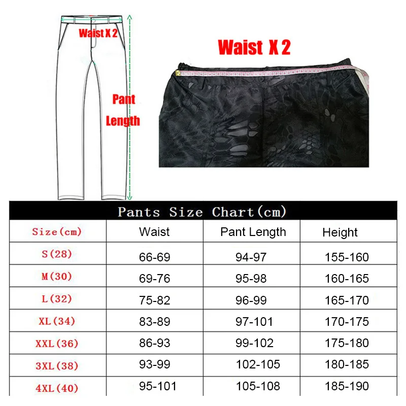Military Uniform Tactical Pants Men Combat Multicam Pant Tatico Clothing Uniforme Militar Black Python Bottoms Hunting Clothes tactical pants