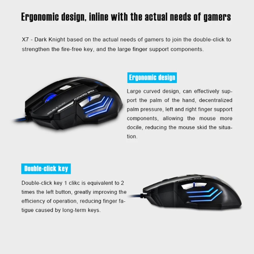 X7 игровой Мышь 7 ключ красочный RGB дыхание светильник игровая есть курица