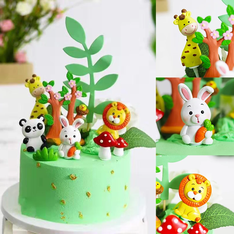 1Pc Animals Giraffe Lion Fox Decoration Monkey Cake Toppers For Children'S  Day Party Baby Happy Birthday Supplies Lovely Gifts|Vật Tư Trang Trí Bánh|  - AliExpress
