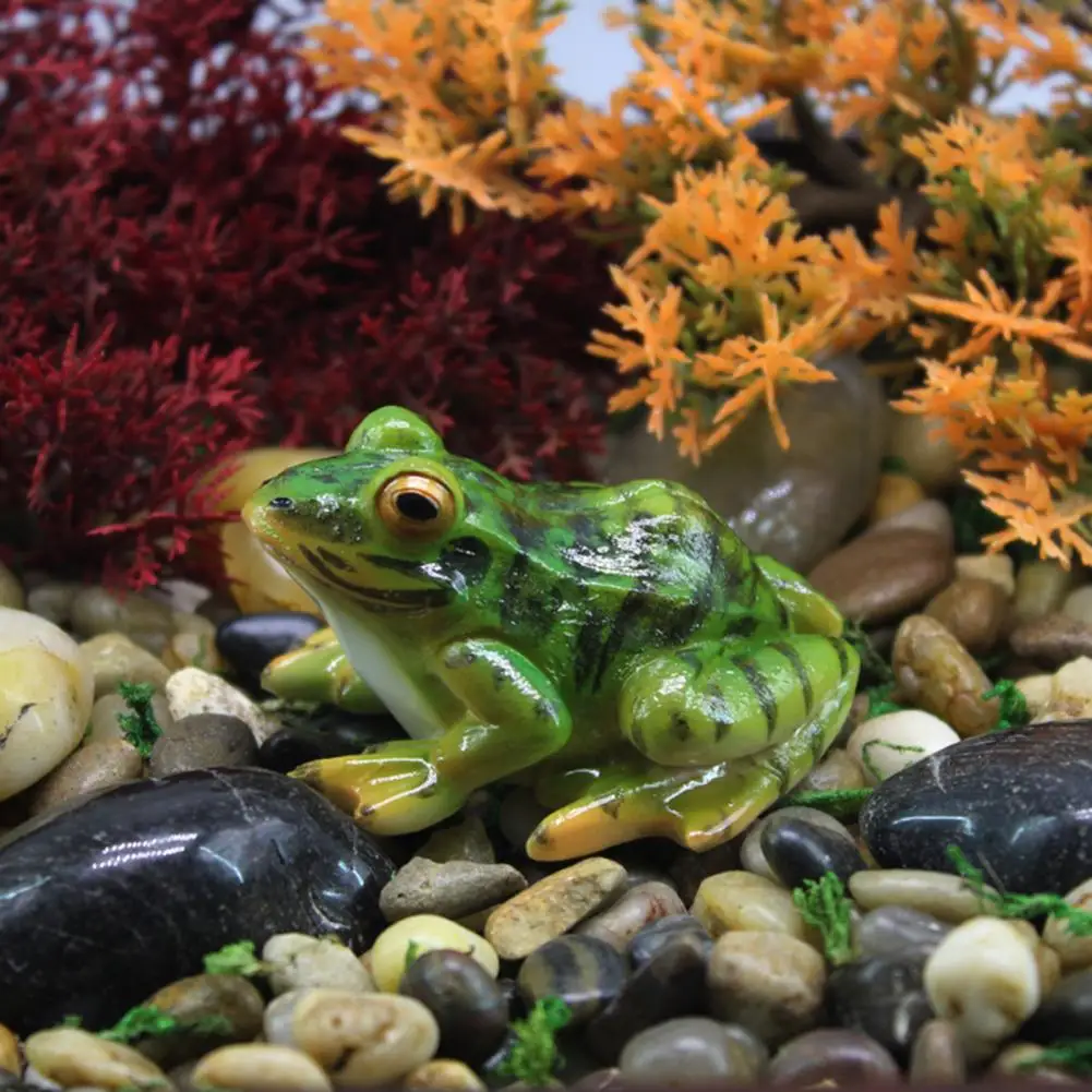 Simulation Action Mini Frog Model Smell-less Solid PVC Realistic Frog  Figure for Home Decorations Educational