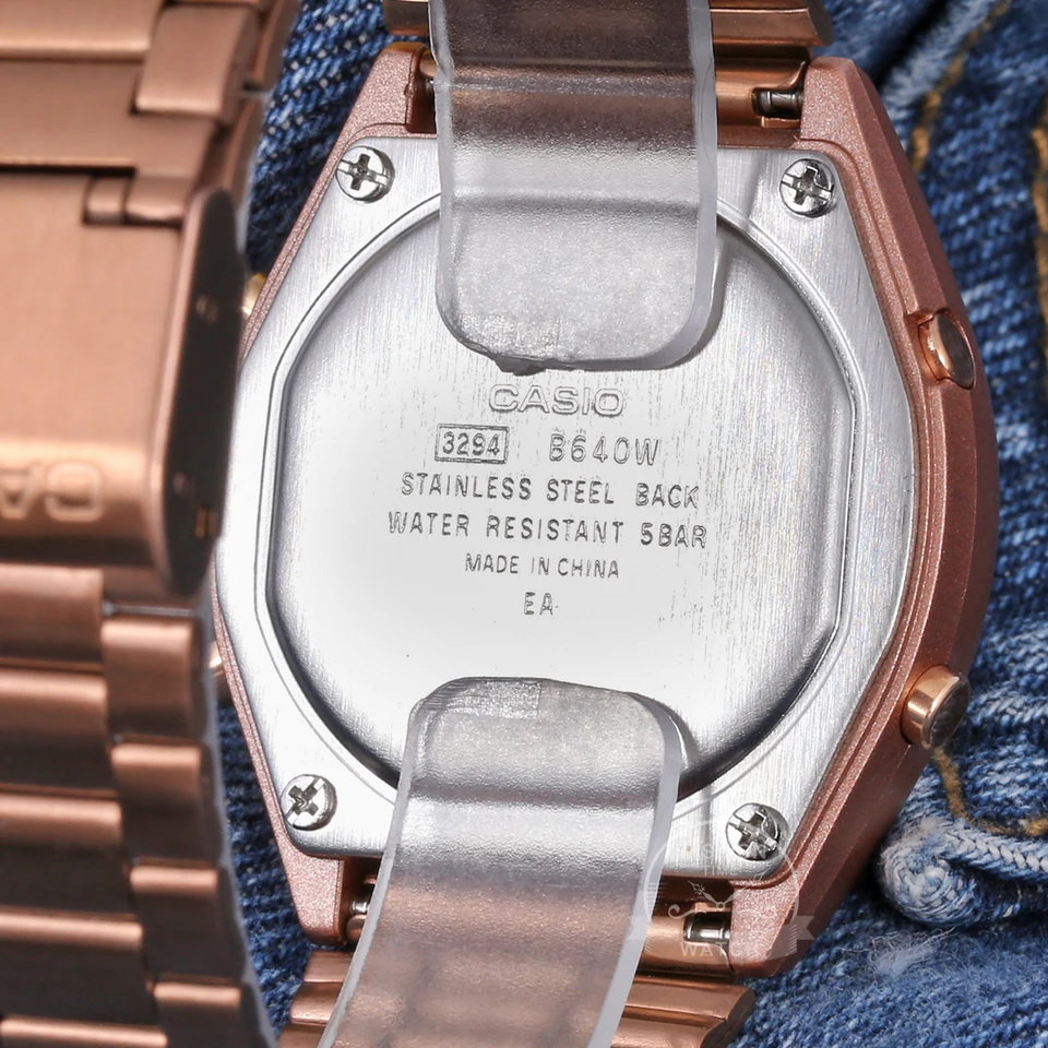 casio stainless steel back water resistant 5bar