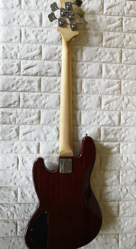 Электрическая бас гитара 5 струн коричневого цвета палисандр гриф хромированные изделия. Индивидуальные, paypal доступны! Bs-21