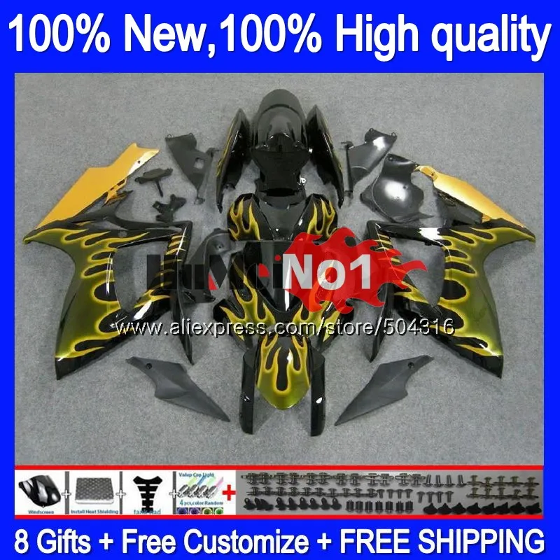 Корпус для SUZUKI GSX R600 GSX-R750 GSXR 600 750 CC 06 07 2006 2007 16MC. 60 желтый по доступной цене GSXR-600 K6 GSXR600 GSXR750 06 07 обтекатель