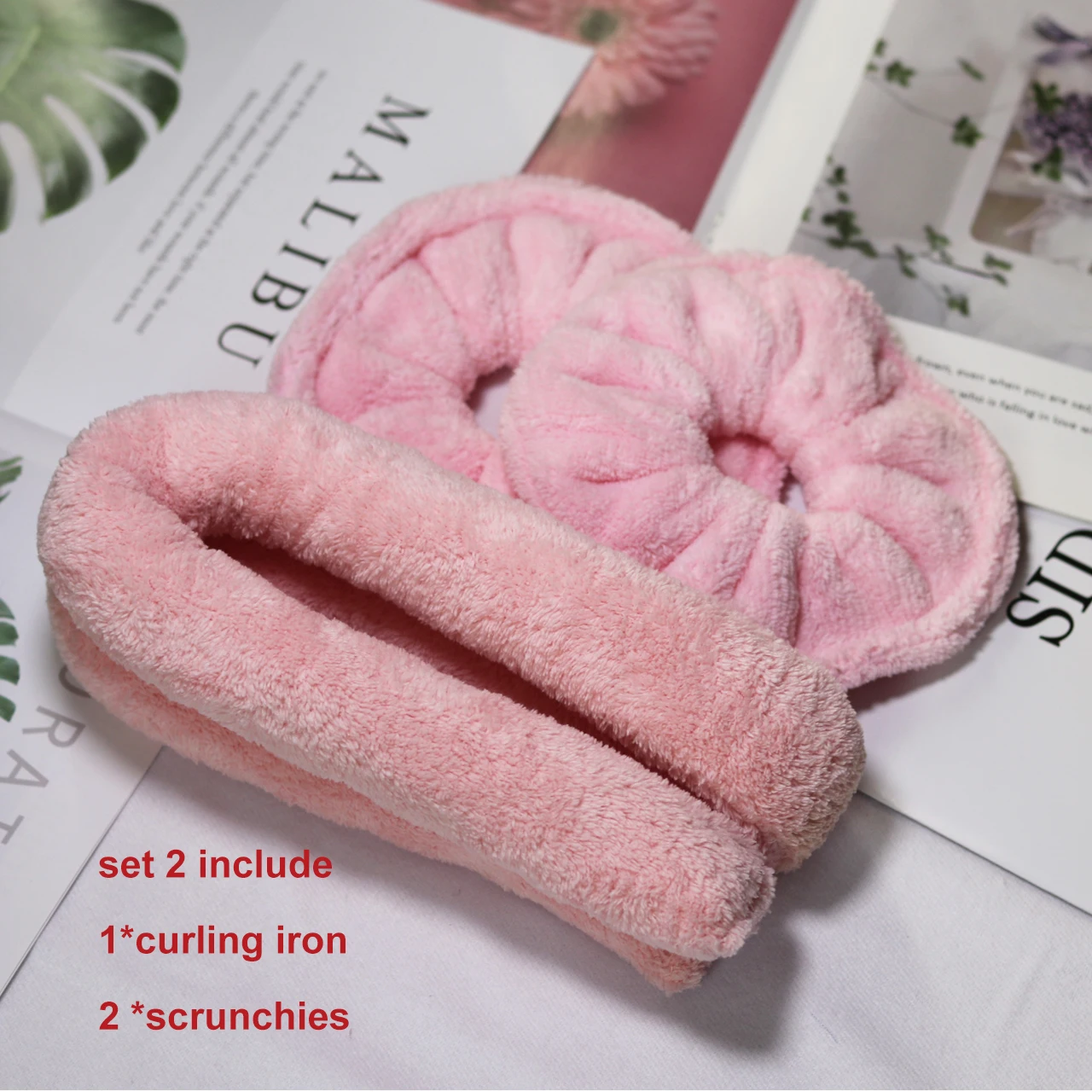 hair band for ladies Heatless Curls Overnight Lazy Curler Soft Super Absorbent Velvet Curls Band Heatless Curing Rod Headband Make Hair Curly and Dry shein hair accessories Hair Accessories