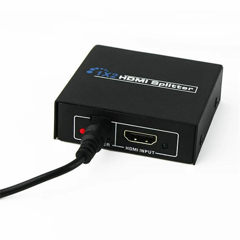 Металлический черный Full HD HDMI сплиттер ретранслятор усилитель 3D 1080P 4K переключатель коробка набор