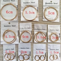 Wholesale 22Pairs  Hoop Earrings For Women Stainless Steel Wedding Jewelry 2