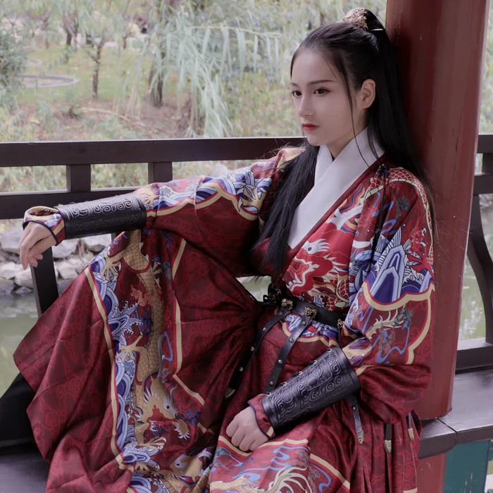 

Women Royal Woman Chinese Traditional Hanfu Guards Movie Cosplay Costume Man Han Dynasty Swordsman Stage Performance Clothing