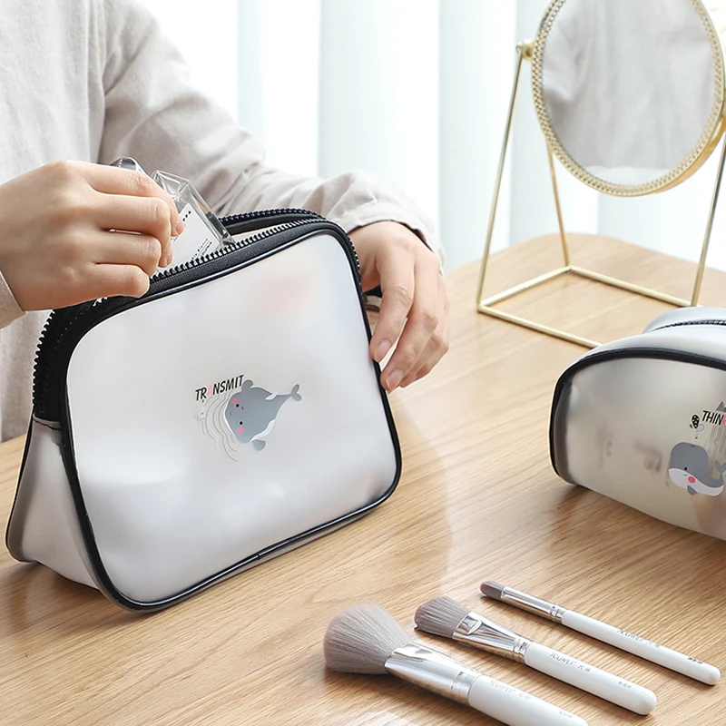 

1 Pc Transparent Makeup Organizer Travel Waterproof Cosmetic Bag Toiletry Wash Zipper Case Home Bathroom Storage Accessories